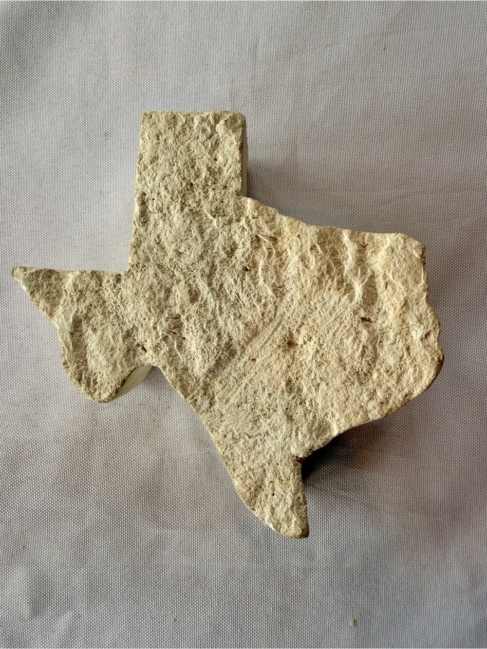 State of Texas Natural Limestone Paperweight Decorative Stone
